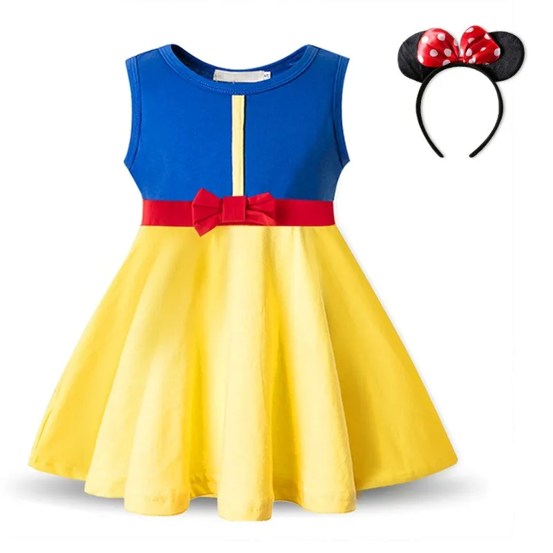 Snow White Set 1 Нарядное платье Минни Маус для девочек, костюм Белоснежки на Хэллоуин Детские платья для девочек, костюм в горошек одежда для детей возрастом от 2 до 6 лет - Цвет: Snow White Set 1