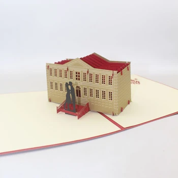 

3D Handmade kissing lover Church Paper Invitation Greeting Cards PostCard Valentine's Day Engagement Wedding Express Love Gift