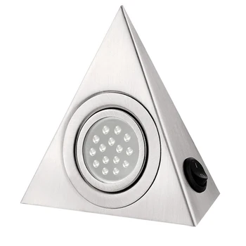 

Kitchen LED Closet Lamp Under Cabinet Lighting Triangle LED Light Stainless Steel Downlight for Wardrobe Cupboard