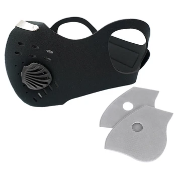 

1pc Breathable Dust Mask Anti-smog Mask Dustproof Face Cover With 2pcs Filter Lining for Outdoor Cycling Riding Fishing