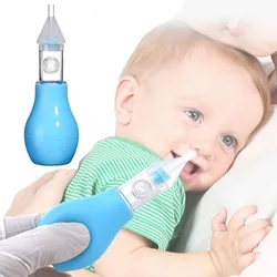Aspirador Nasal Manual para bebé, succionador de moco PP, gel de sílice, doble válvula, Anti reflujo, alivia la oclusión para Infan