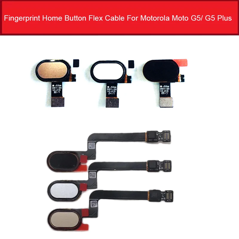 

New Fingerprint Sensor Flex Cable For Motorola Moto G5 G5 Plus G5Plus Home Button Flex Ribbon Cable Replacement Parts In Stock