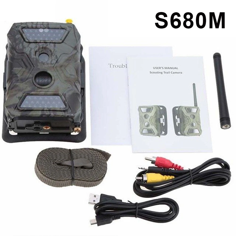 Câmera com Mms Caça Câmera Hd1080p 2.0 Lcd Trail Gprs Smtp Ftp Gsm Jogo 940nm S680m 12mp Mod. 1270310 6 Cheap Câmeras de caça