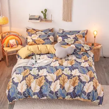 

3pcs Plant Flowers Duvet Cover Pillowcase 220x240 /200x200 /175x220,Single Double Queen King Size, Quilt Covers ,Bedding Set