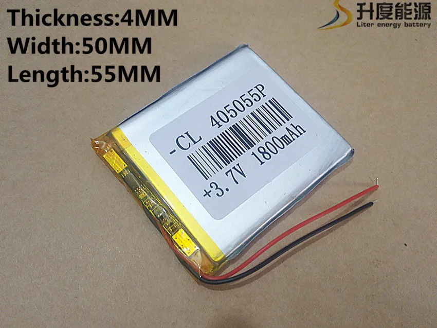 3.7V 1800mAh 405055 Lithium Polymer Li-Po li ion Rechargeable Battery cells For Mp3 MP4 MP5 GPS mobile bluetooth