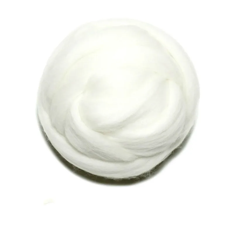 Needle felting wool 100g White Wool Needlefelting Top Roving Dyed Felting Fiber