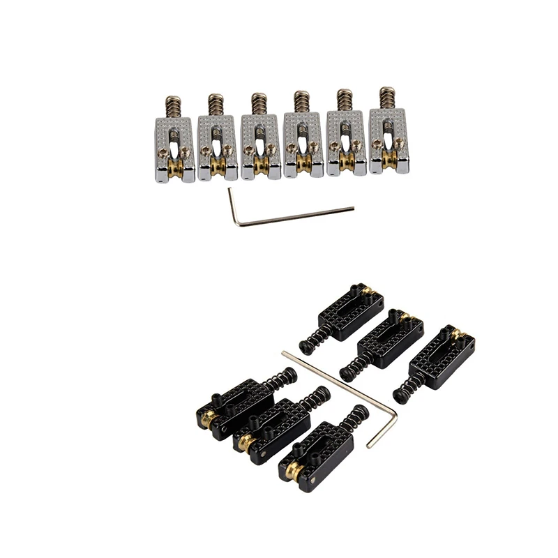 6 роликовых мостовых седлов Tremolo с гаечным ключом для крыла Strat Tele электрическая