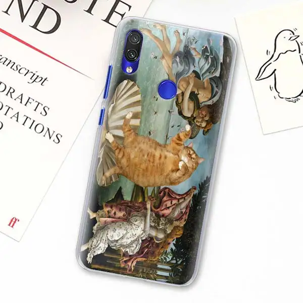 Забавный чехол для телефона Leonardo da Vinci MonaLisa Pat Cat для Redmi Note 5 6 7 8 Pro 8T S2 GO Redmi 7 7A 8A K20 Pro 6 6A 5 Plus Ha - Цвет: H03