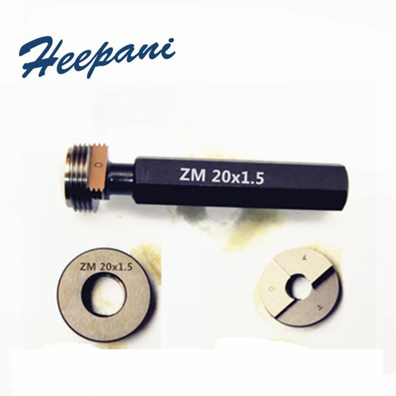 

Tapered Thread Plug Gauge ZM16x1.5 / ZM18x1.5 / ZM20x1.5 Screw Thread Plug Ring Gages GO NOGO Measuring Tool