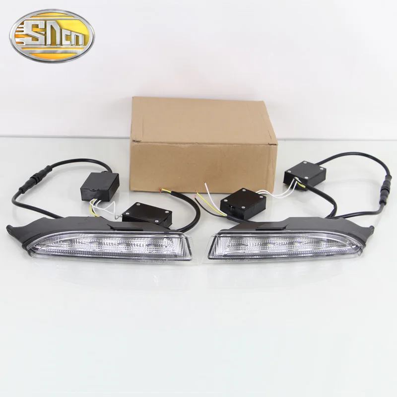 LED Daytime Running Light For Volkswagen Scirocco R 2010 - 2014 Dynamic Yellow Turn Signal Relay Waterproof 12V Car LED DRL
