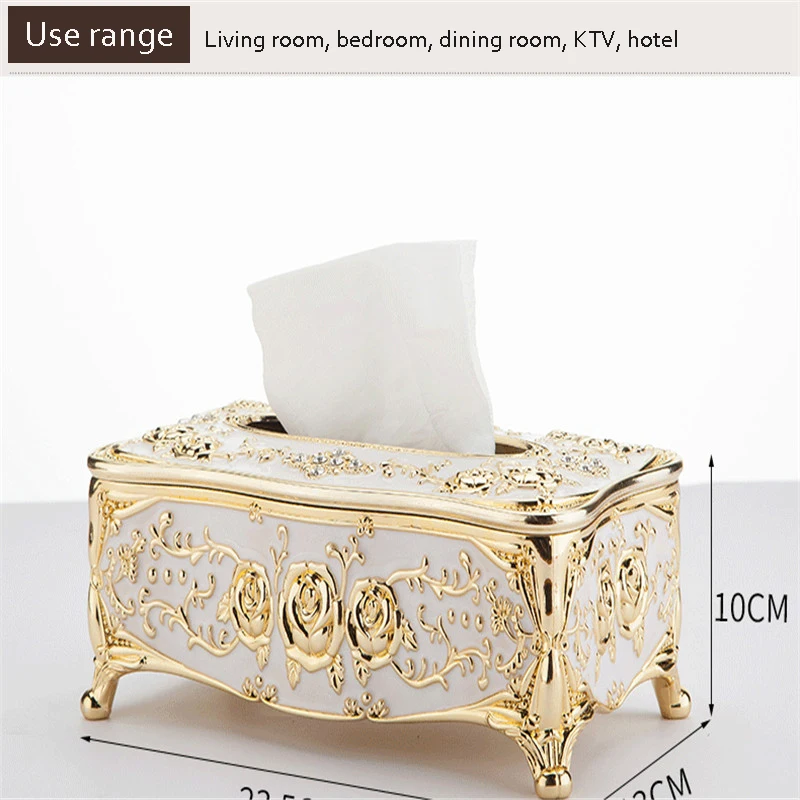Description Picture 4 of itemCreative bedroom office desk tissue box European luxury paper box universal paper box family KTV hotel car storage paper towel