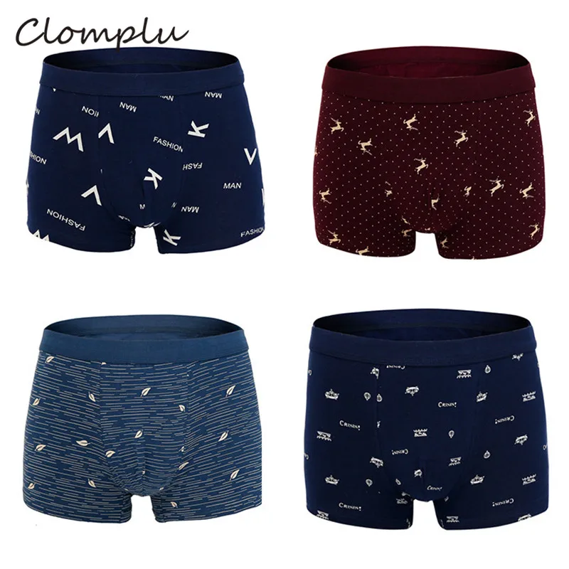Clomplu 4 шт. хлопковое нижнее белье мужские высококачественные мужские боксеры Мужские дышащие трусики мужские 2XL-5XL мужские прочны боксерские трусы