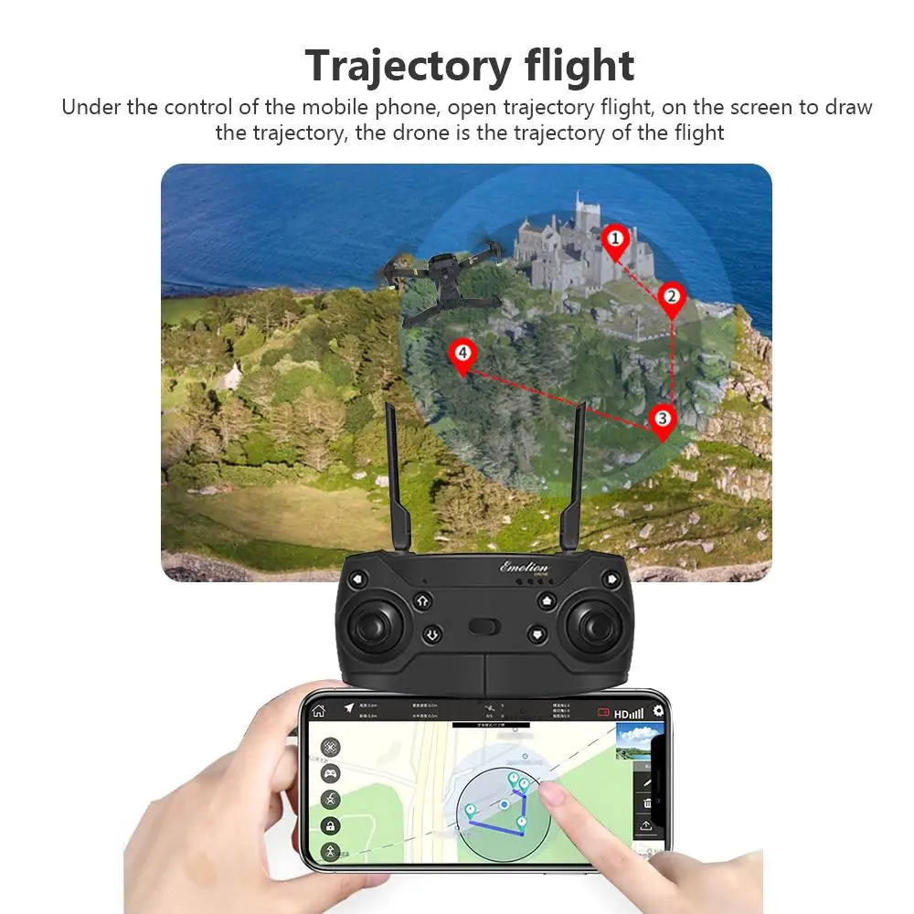Квадрокоптер Карманный Дрон камера Wi-Fi FPV RTF широкий угол высокий режим удержания складной рычаг RC Квадрокоптер приложение управление вертолет