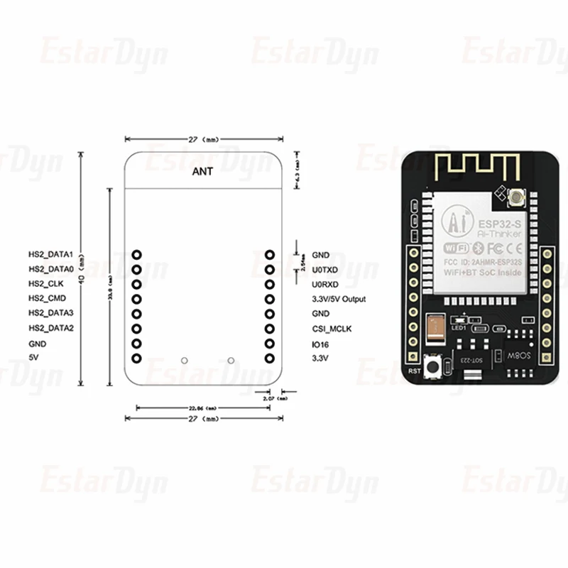 ESP32-CAM ESP32-CAM-MB mikro USB ESP32 řadový na WIFI ESP32 kamera rozvoj nasednout CH340 CH340G 5V bluetooth+ov2640 kamera