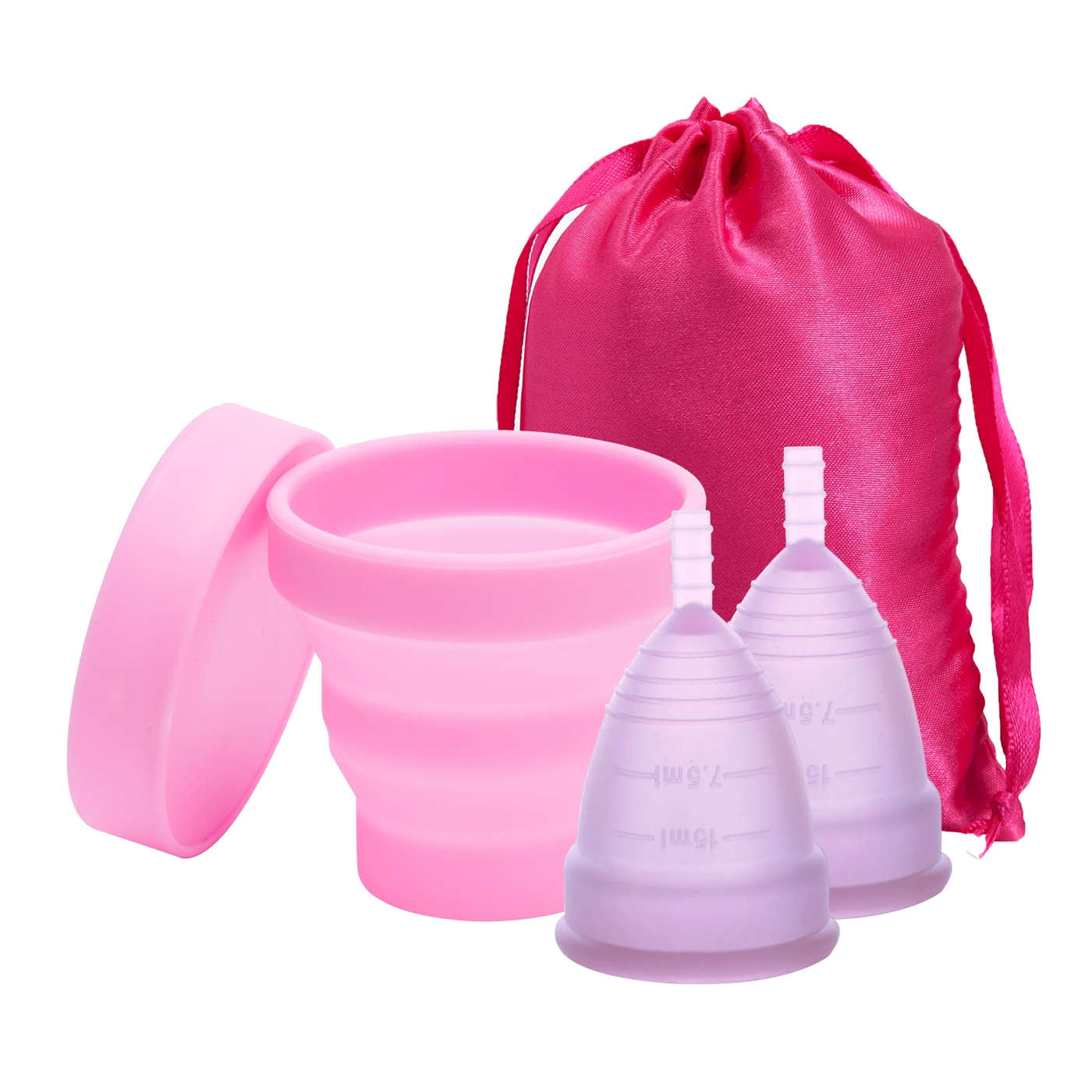 40CupPurp-20SterPink 40 шт силиконовый стерилизатор для менструальных чашек, Женская гигиена, менструальная чашка, стерилизация менструального периода, Женская чашка, Менструальный коллектор - Цвет: 40CupPurp-20SterPink