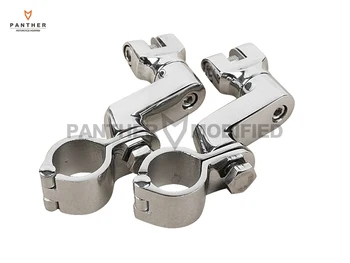 

1" 22mm 25mm Chrome Motorcycle Front Foot Rest Pegs Adjustable Mount Kit case for Harley Sportster 1200 Honda Yamaha Kawasaki