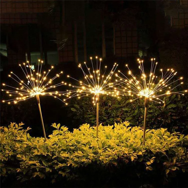 

Garland Outdoor LED Solar Fireworks Lights 90/150 LEDs Waterproof String Fairy Light for Home Garden Street Wedding Decoration