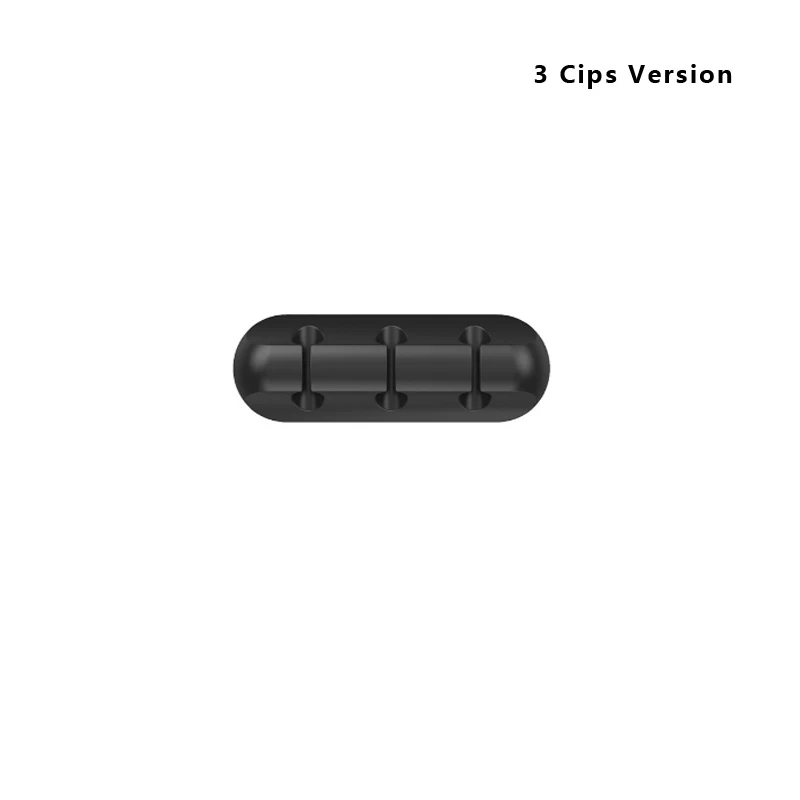 Black Силиконовый Кабельный органайзер, usb-держатель для кабеля, гибкий кабель для сматывания, управление, кабельные зажимы, держатель для мыши, клавиатуры, наушников, автомобиля - Цвет: Black