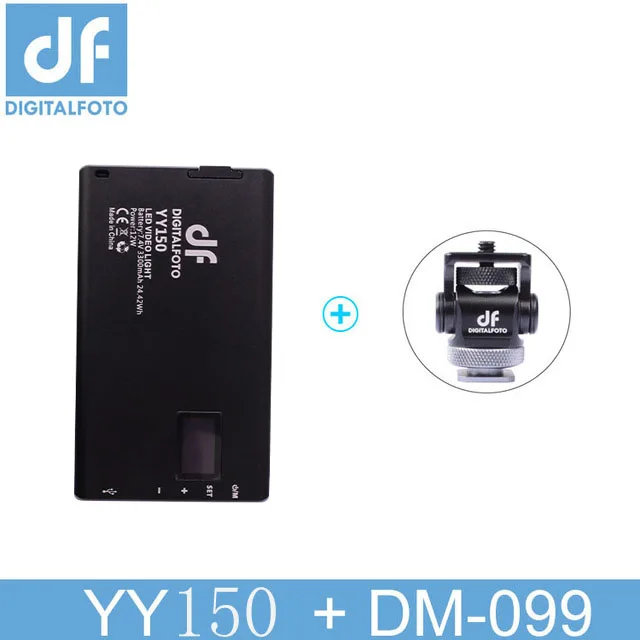 DF YY150 светодиодный 12 Вт 2500 к-8500 к с регулируемой яркостью RGB светодиодный ультратонкий видеопанель светильник для видеосъемки DSLR YouTube фотостудии - Цвет: addDM099