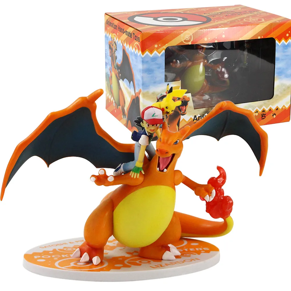 Аниме Charizard экшн фигурка Ash Ketchum Mega модель игрушки подарок для детей|Игровые