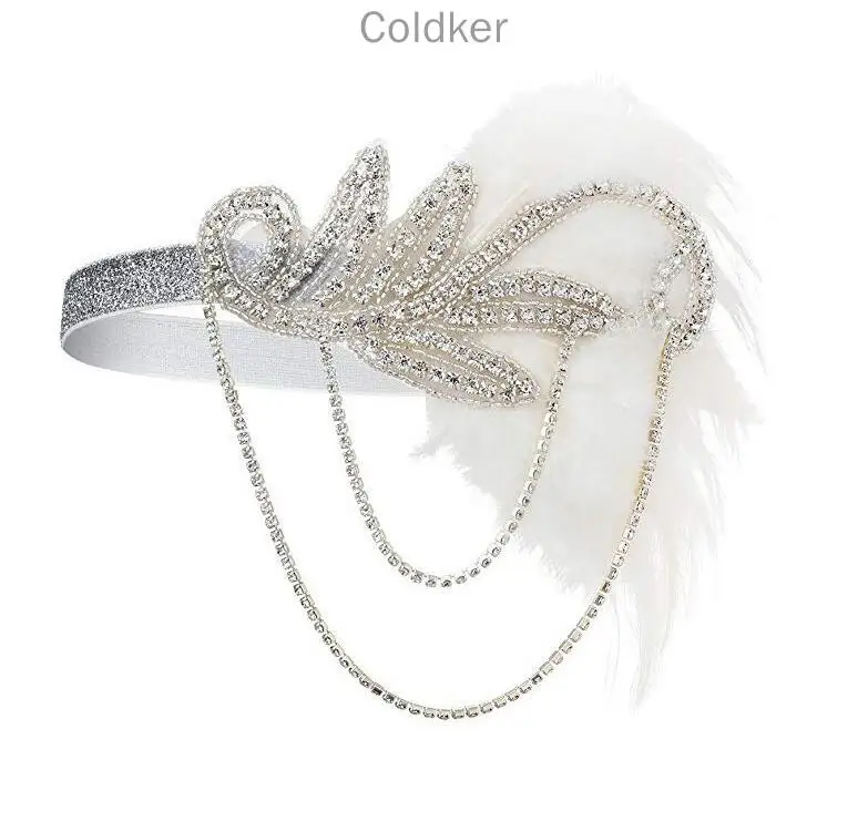 Ecoparty 1920s Женские аксессуары 20s Хлопушка Костюм Gasty повязка на голову серьги ожерелье перчатки держатель для сигарет