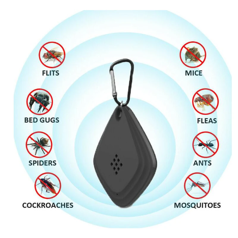 Outdoor Insect Repellent Ultrasonic Pest Portable Usb Charge Pet Flea