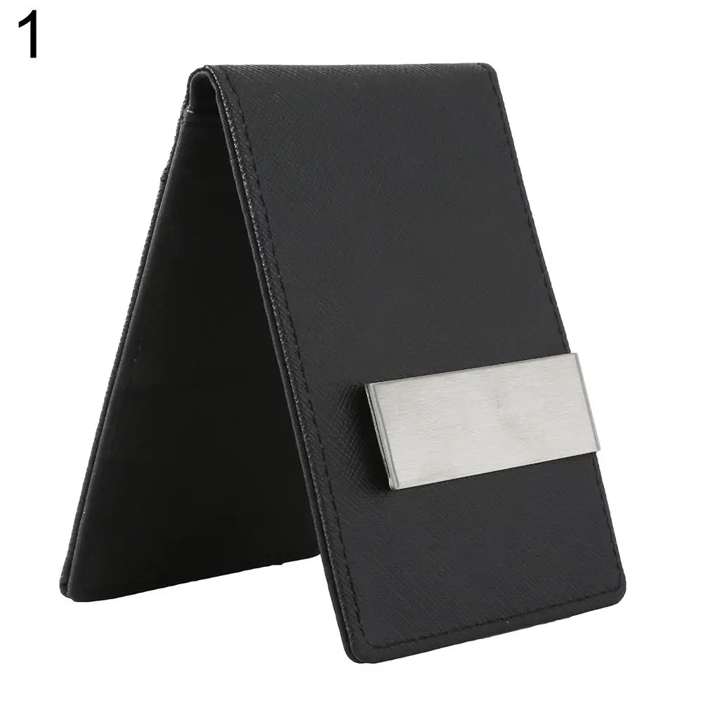 

Minimalist Slim Men's Fashion Faux Leather Slim Wallet ID Credit Card Holders Coin Purse Compact Ultra-Thin Money-Bag
