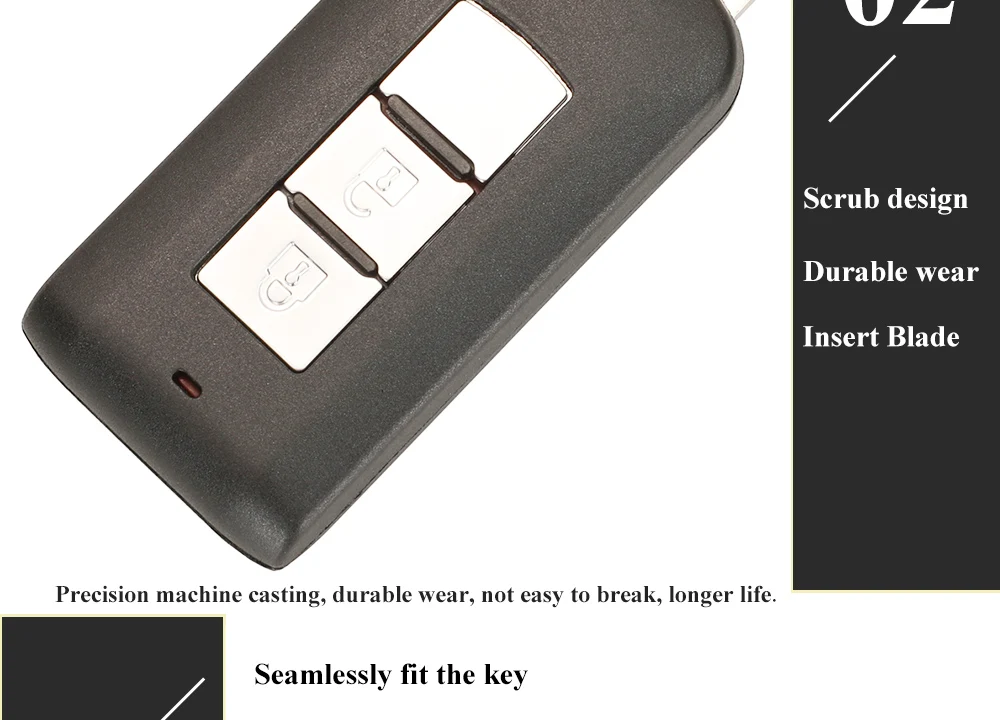 Keyforkess telecomando astuto Fob 2BTN 433Mhz ID46 ID47 per Mitsubishi Lancer Outlander ASX G8D-644M-KEY-E / Montero L200 GHR-M004 - Hae9c037c9bc94f47bf626c2df6a573fct