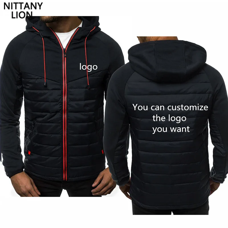 2021 Hoodies Jackets Men's Custom Logo Print High Quality Cotton Men's Zipper Hoodie Hip Hop Casual Spring Autumn Tracksuit Coat 2021 new casual two piece sets outfits pullovers hoodies and elastic waist jogger pants spring autumn tracksuit women suit femal