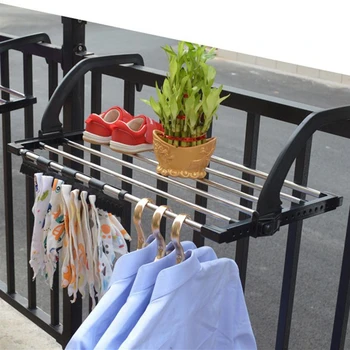 

1Pc Stainless Steel Drying Shoe Rack Portable Multi-Function Window Laundry Balcony Towel Clothes Diaper Dryer Storage Rack