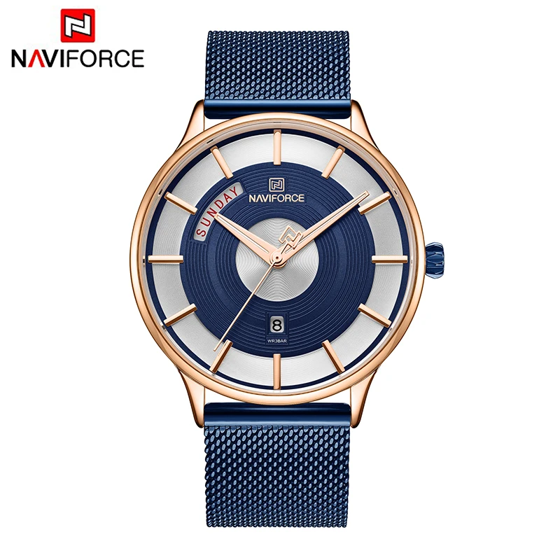 Новые NAVIFORCE мужские часы спортивные кварцевые часы простые водонепроницаемые спортивные военные наручные часы мужские часы Relogio Masculino 3007 - Цвет: RGBE