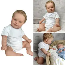 

50cm Maddie Rebirth Doll Green Eyes Blond Boy Doll Soft and Cute Body Lifelike Doll Paint with Genesis Paint Visible