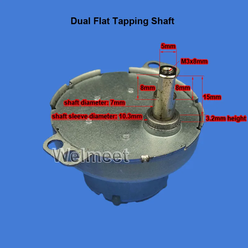 DC3V 5V 6V 12V 24V JS-50T POM пластиковая коробка передач скорость мотор-редуктор двойной плоский нарезающий вал