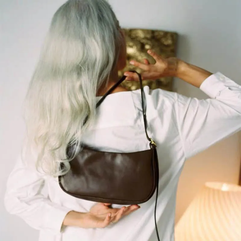 Маленькая сумка на плечо для женщин 2019 винтажная кожаная сумочка Модный женский