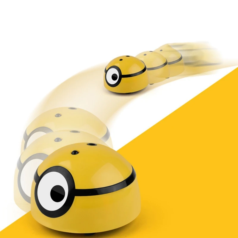 Интеллектуальный сбежавший игрушечный шар, Радиоуправляемый автомобиль, волшебный сверкающий светящийся светодиодный Радиоуправляемый детский инфракрасный игрушечный маленький желтый человек, забавная Миниатюрная игрушка