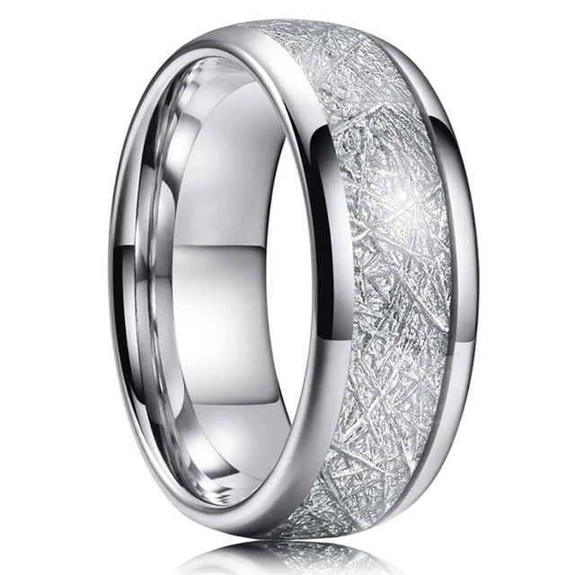 Bagues en titane et acier pour hommes, couleur violette, incrustation de coquille d'ormeau colorée, anneaux en acier inoxydable pour hommes, bijoux de mariage