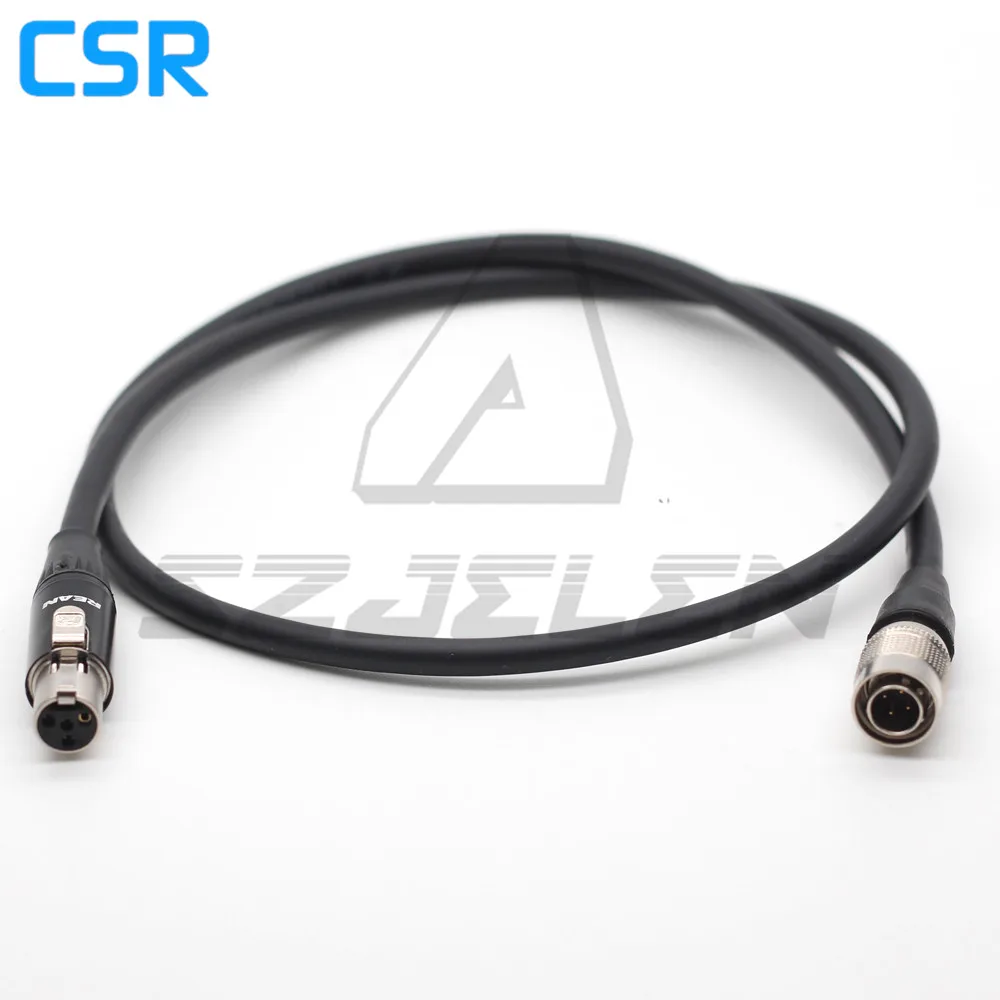 Камера Hirose 4pin 12V to mini xlr 4 pin female для Tvlogic 055 056 058 кабель питания монитора|Соединители|