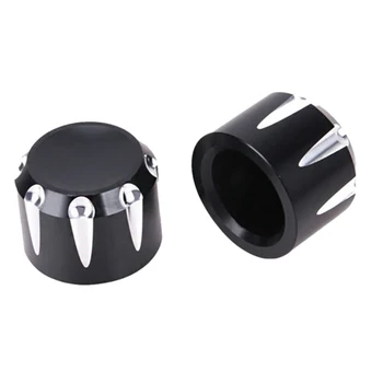 

Black CNC Cut Front Axle Cap Nut Cover for Electra Glide Sportster Dyna