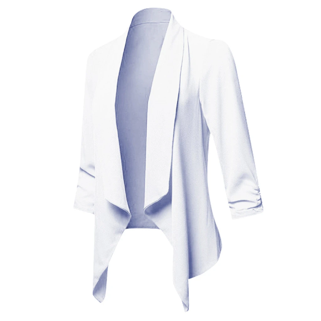 CHAMSGEND Casual Solid Women Suits Collar Blazer Jacket Female Suit Autumn 2019 High Quality Coat Suit Slim Cardigan Tops 1022