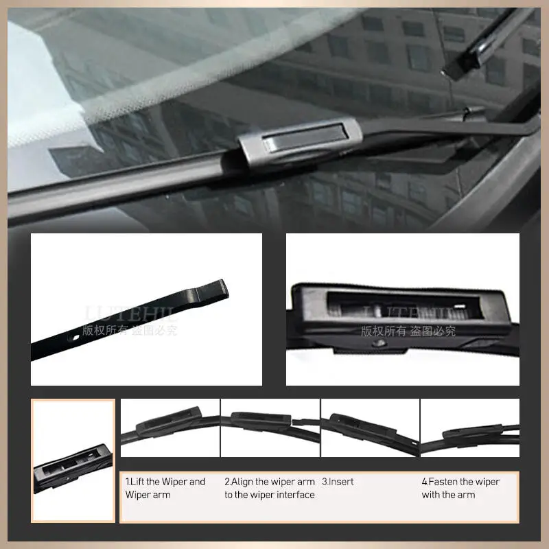 Kit Tergicristallo Completo (Anteriore + Posteriore) Per Renault Scenic 3 E Grand Scenic 2 (2009-2016) - Gomma Silenziosa, Universal Fit, Facili Da Montare, Sostituzione 302612 - 2