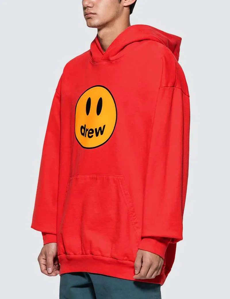 Красный justin bieber mens hoodies Hip hop streetwear hodies Fleece hood warm winter sweatshirts men Plus size fashion clothing - Цвет: Красный
