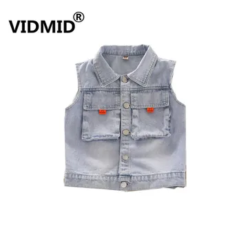 

VIDMID baby boys casual cotton vests kids children's sleeveless clothes vest baby boys 1-5t coats denim vests clothing 4221 08