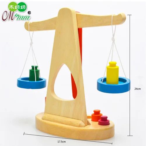 

Wood Mom Children Early Childhood Educational Wooden ENLIGHTEN Balance Scale Kindergarten Teaching Aids Class Montessori Toy