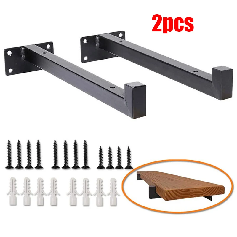 Suporte de Prateleira Montado na Parede Placa de Andaime Resistente Suporte Flutuante Mesa de Suporte de Ferro Industrial Prateleira de Tubulação de Aço Pcs