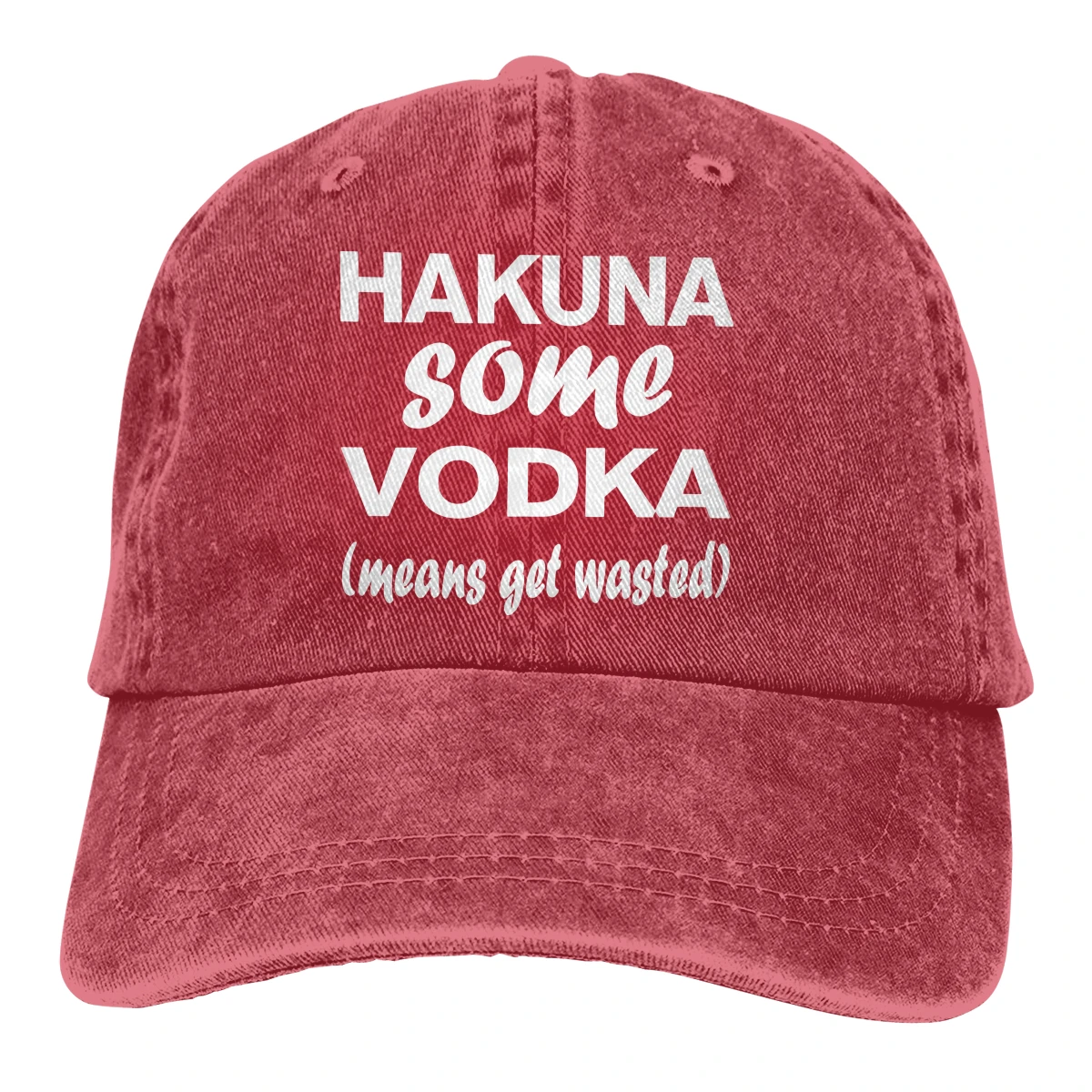 Hakuna некоторые водки Casquette черный унисекс Мужские Женские джинсовые бейсболка с ремешком кепки Регулируемый Гольф папа шляпа