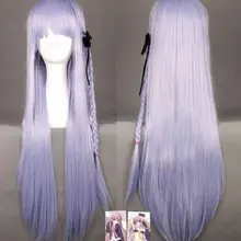 80 см Dangan Ronpa kouko kirigri косплей парик с оплеткой светло-фиолетовый