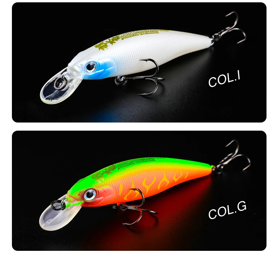 BEARKING Neue Ankunft 80mm 10g Minnow Ruckende Köder Für Angeln Bass Hecht Wobbler Karpfen Angeln Lockt Künstliche köder Tackles – Detail 14