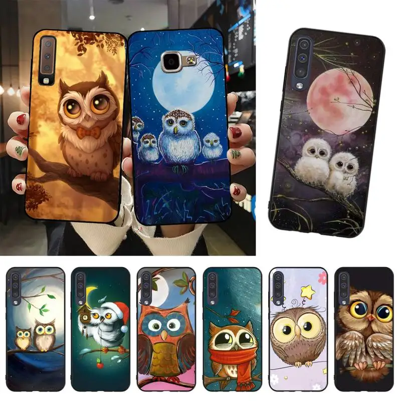 Motirunner Cartoon cute animal owl Luxury Phone Case For Samsung A51 A71 A40 A50 A70 A10 A20 A30 A6 A7 A8 A9 | Мобильные телефоны и
