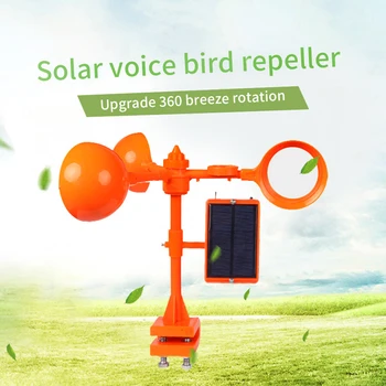 

Deterrent Pest Control Scarer Tools Orchard Drive Away Voice Box Windproof Solar Bird Repeller 360 Degree Rotary Outdoor Garden