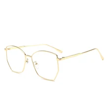 Новинка лета, ретро очки, оправа, тренд, дикие, бескаркасные, без градусов, очки для чтения, полигон, металл, индивидуальные, повседневные, унисекс очки